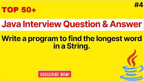JAVA Interview Questions | Find the Longest Word In a String Using Stream API In Java