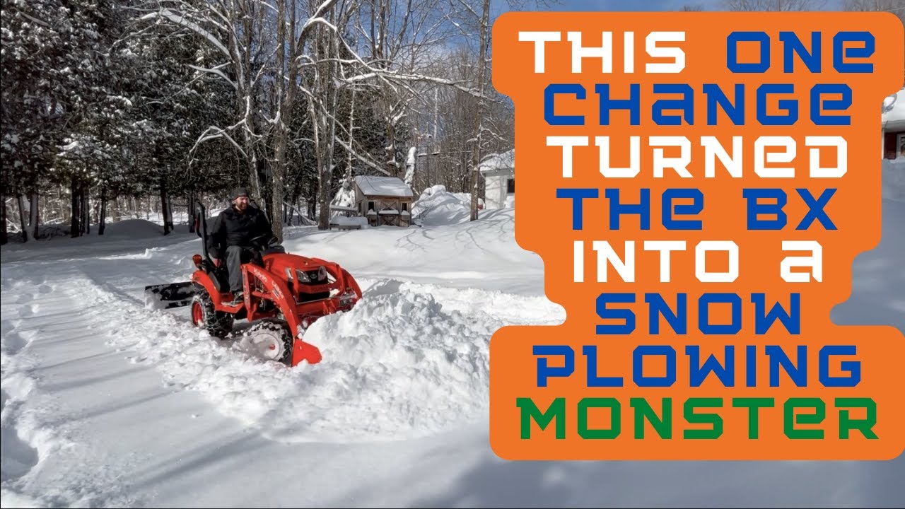 This ONE Change Turned My BX2380 Into a Snow Plowing MONSTER | Plowing a Foot of Snow | Kubota BX