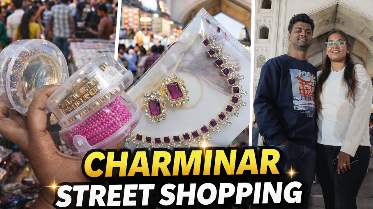 Charminar street shopping #streetshopping #charminar #dayinmylife #viral #ownvoices #vlogging 