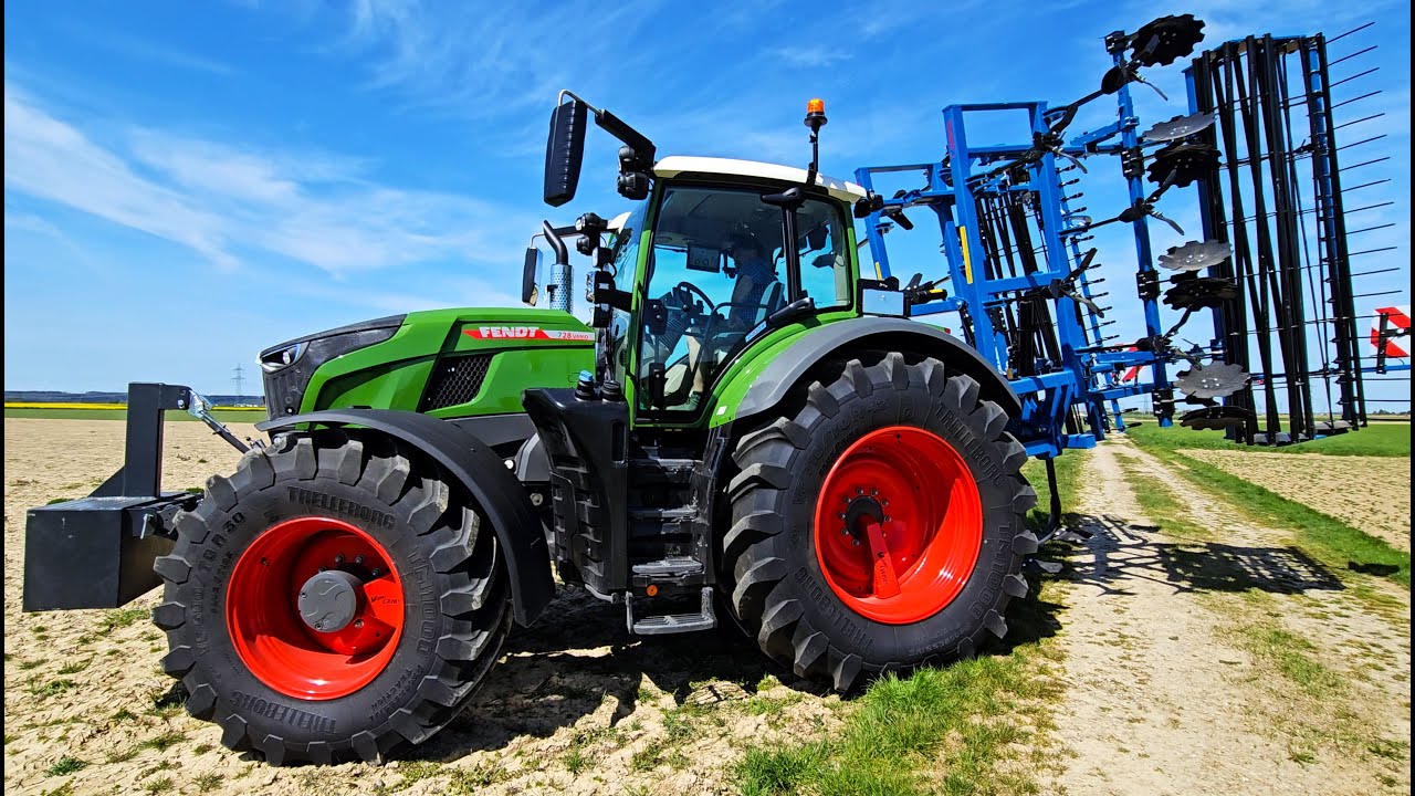 Fendt 728 one Gen7 Vario Erstinbetriebnahme & Neuvorstellung mit Praxistest von AGRIPOL 6 m Grubber!