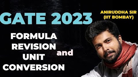 GATE 2023 Revision : Formula and Unit Conversion For Civil Engineering #gate2023 #aniruddhasir #yt
