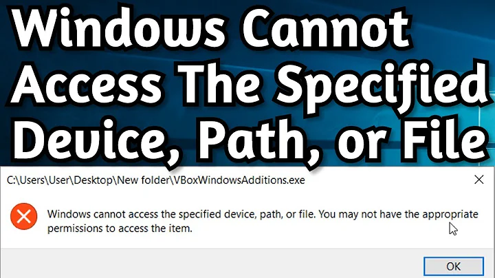 Fix: Windows Cannot Access Specified Device Path or File You May Not Have Appropriate Permissions