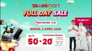 Download lagu Lebaran usai, stok dirumah habis? Tenang Transmart #FULLDAYSALE paling paham kebutuhan kamu! 🥰✨