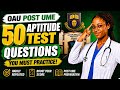 OAU POST UTME: 50 MOST REPEATED APTITUDE TEST QUESTIONS