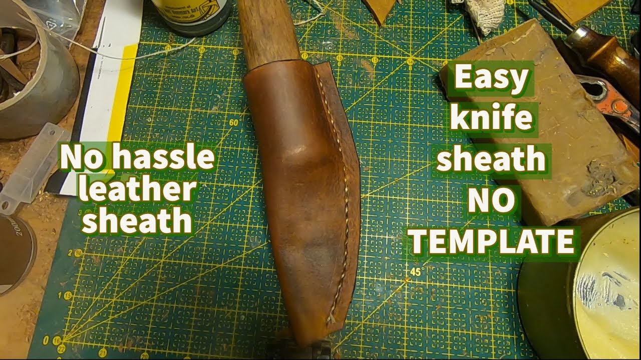 How To Make A Sheath For A Knife How to Make a Simple Leather Knife Sheath Without a Template - YouTube