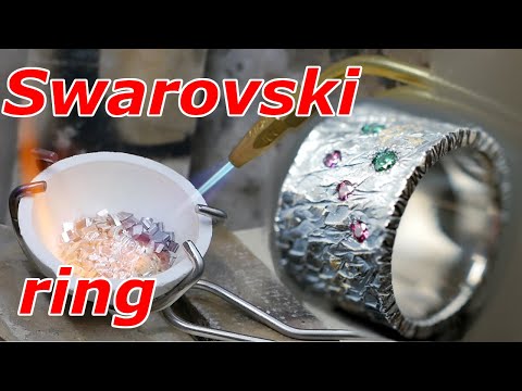 How to make a ring using Swarovski/スワロフスキーを使ったきれいな指輪の作り方