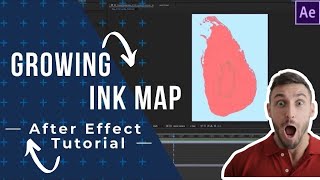 After Effect Tutorial - Growing Ink Map Easy Motion Graphics Tutorials 😱😎