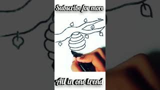 How to draw beehive ll beehive drawing ll #shorts #Allinonetrend #art