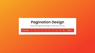 Pagination UI Design Using Html CSS