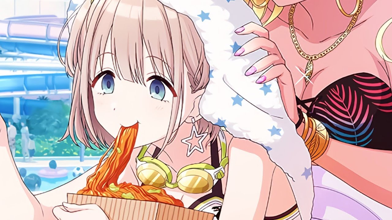 AI流の食べ方をする芹沢あさひと激おこ冬優子