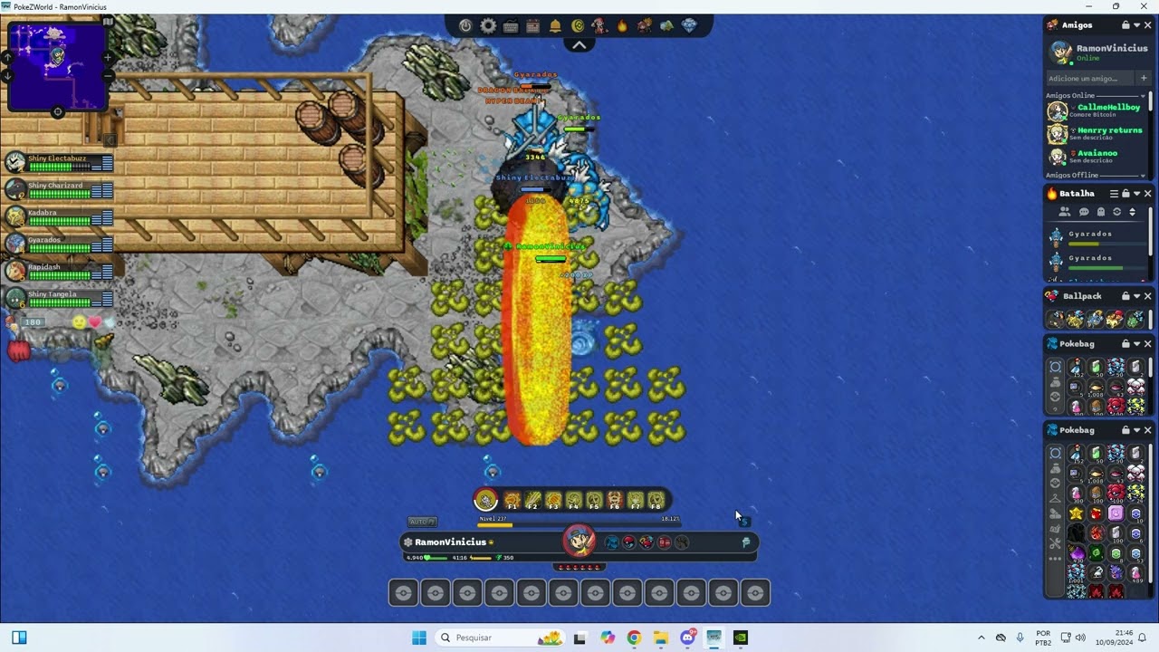 Pesca Gyarados PokeZWorld