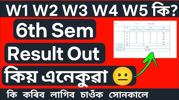W1 W2 W3 W4 W5 কি? 💔 Guwahati University CBCS 6th Sem Result Declared BA Bcom BSc