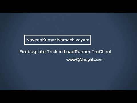 Firebug Lite Trick in LoadRunner - TruClient