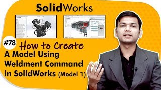 How to Create a Model Using Weldment Command in SolidWorks (Model 1) - Weldments in SolidWorks screenshot 1