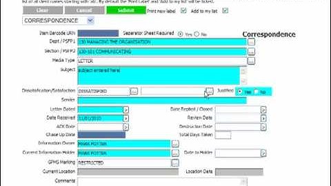 CT - Correspondence Tracking
