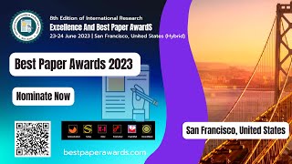 8th Edition of International Research Excellence and Best Paper Awards on 23-24 June, United States