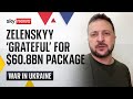 Zelenskyy grateful after 608bn ukraine aid package approved by us house of representatives