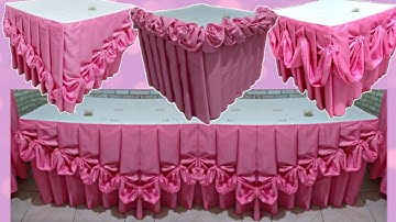 Table Skirting KNIFE PLEATS w/ Simple Design at Home|knife pleats|table design ideas|table tutorial