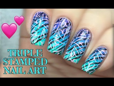 Nail Art Tutorial | Triple Stamping Nail Art - YouTube