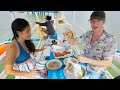 Eating FRESH Seafood on Filipino Banka (Sea Urchin, Crab, Tuna) // MANJUYOD SANDBAR