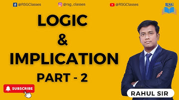 Logic & Implication in Introductory Mathematical Method of Economics || Part - 2 || RSG Classes ||