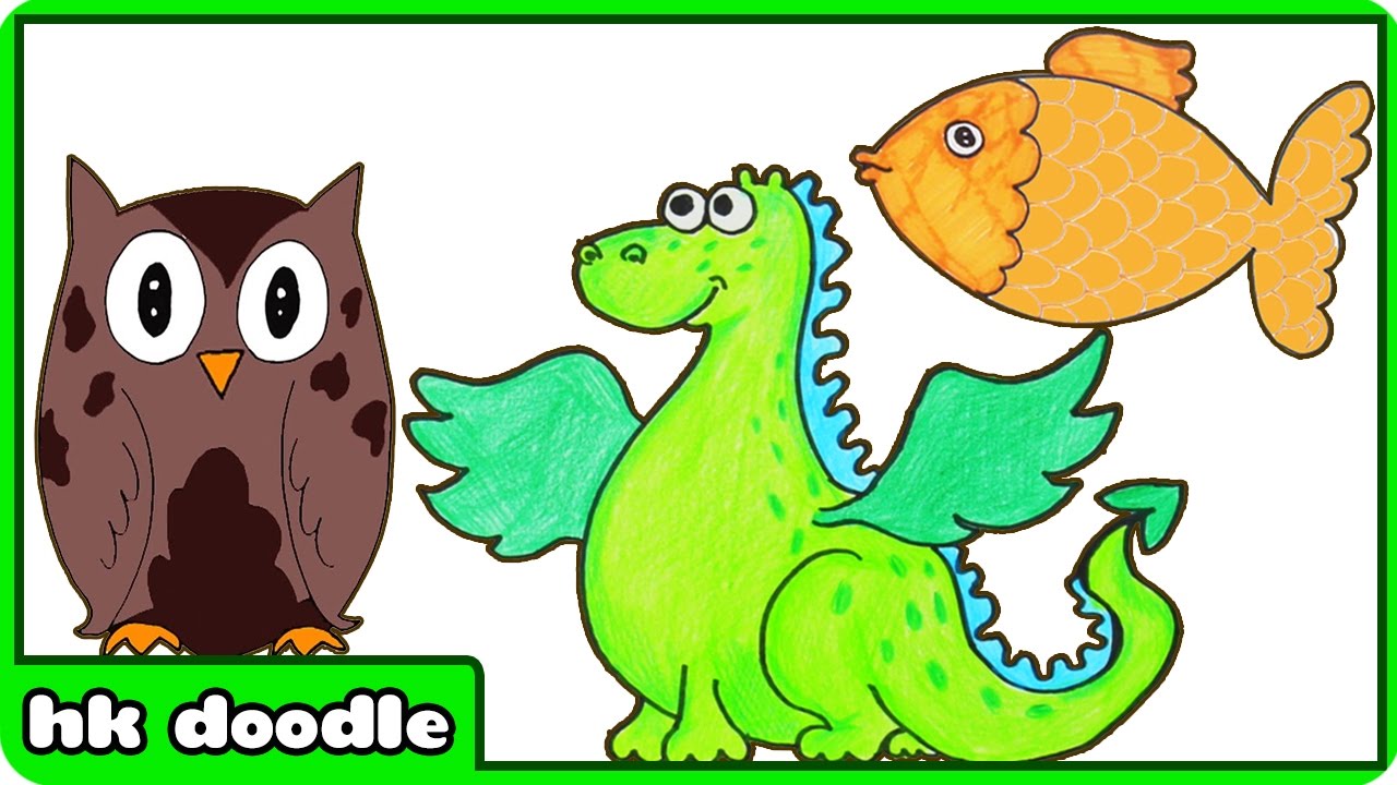 Easy Animal Drawings for Children of Age 4-8 Year