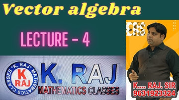 12th class || VECTOR ALGEBRA || LECTURE :-4 ||