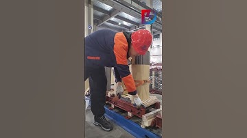 The transformer windings are assembled onto the core