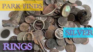 OLD PARK WEEKEND HUNT FINDS METAL DETECTING NOKTA SIMPLEX COINS N RINGS SILVER
