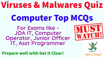 Viruses and Malwares MCQs Practice set - Computer Top Questions | Himachal Jobs for Post Code 903