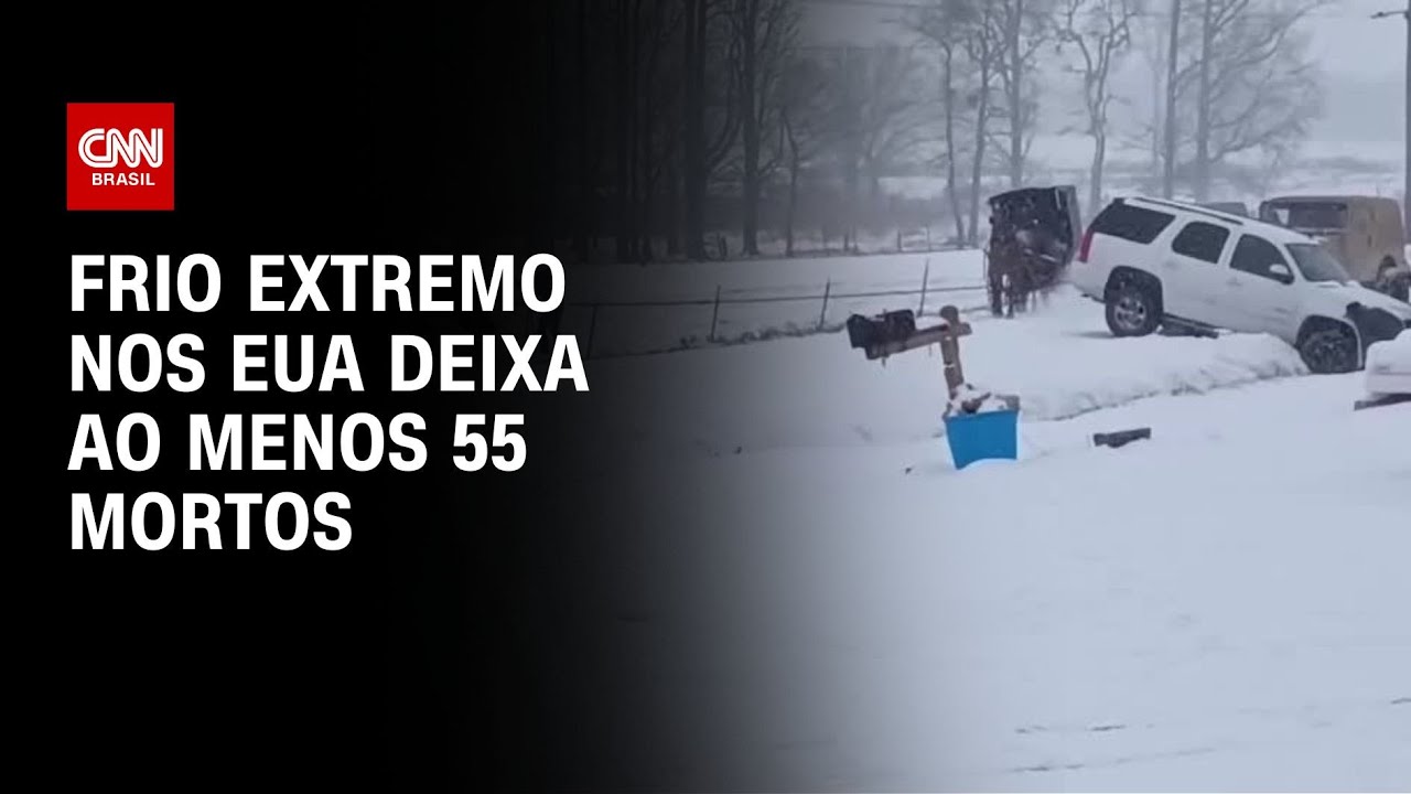 Frio extremo nos EUA deixa ao menos 55 mortos