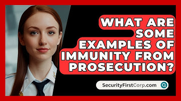 What Are Some Examples Of Immunity From Prosecution? - SecurityFirstCorp.com