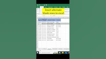 how to insert alternate blank rows in excel #shorts #excel #exceltips #exceltutorial