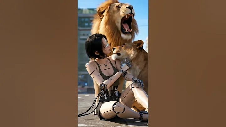 how to tame a lion #ai #aiart #aivideo #robot #shorts