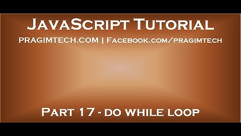 do while loop in JavaScript