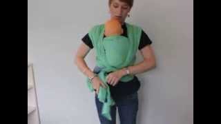 Easy instructions for Front Wrap Cross Carry | Newborn Woven Wrap Babywearing | The Sleep Store