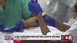 Clinic suspended from getting COVID-19 vaccines