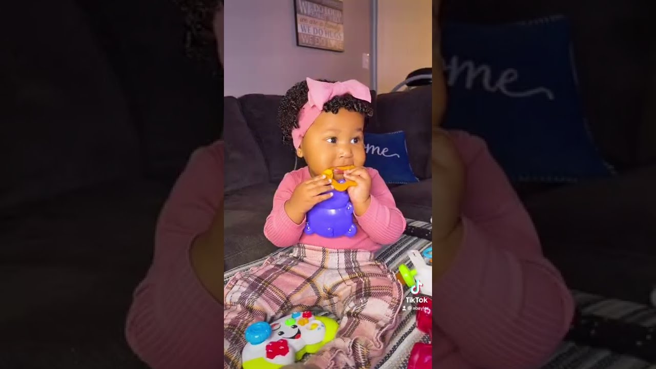 Natural curly hairstyle on my 9 month old baby 🌀💕 