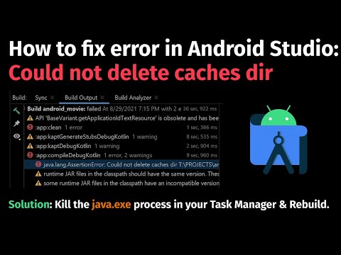 How to fix error: Could not delete caches dir in Android Studio / IntelliJ IDEA