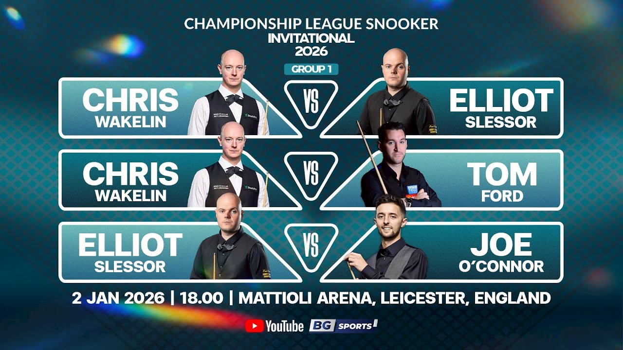 LIVE🔴 : 2026 Championship League Snooker Invitational – Group 1 Session 1 | 02.01.26