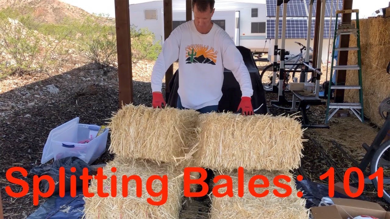 Splitting Bales 101 Preparing To Build The Walls Of Our Straw Bale House YouTube