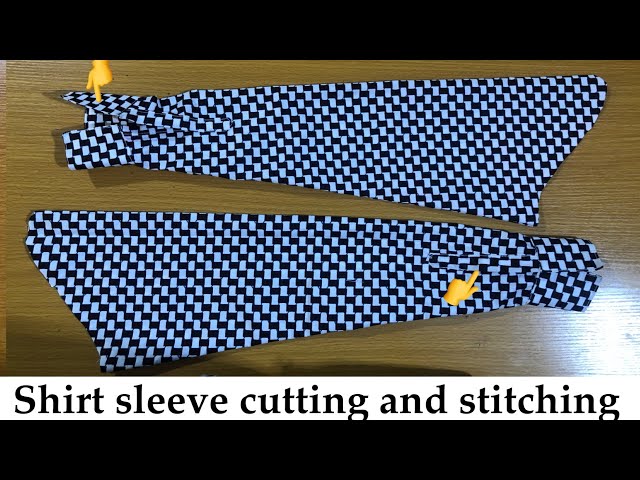 How to cut and sew a shirt sleeve with cuff (beginners tutorial