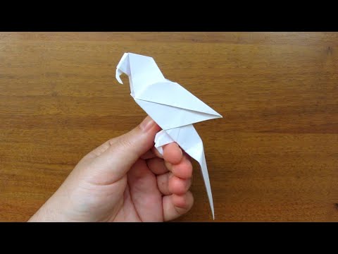 Origami Parrot That Sits on Your Finger | How to make Parrot out of Paper