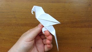 Origami-papegaai die op je vinger zit | Hoe je een papegaai van papier maakt