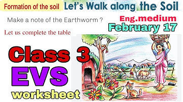 Victers Class 3 EVS worksheet February 17 English medium