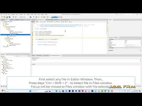 Apache NetBeans IDE 21 Tutorial - Short Cut Key - Ctrl + Shift + 2 - Select file in Files window