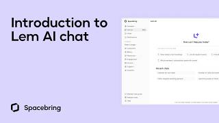 Introduction to Lem AI chat | Spacebring coworking space management software screenshot 2