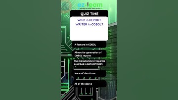 Mainframe Quiz: Do You Know the REPORT WRITER? 💡 #mainframetraining #cobol #ezlearnglobal