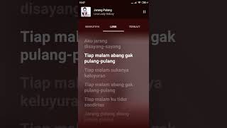 jarang pulang lina lady geboy| lirik lagu