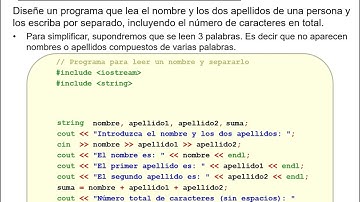 Programa C/C++ simple sobre el tipo string